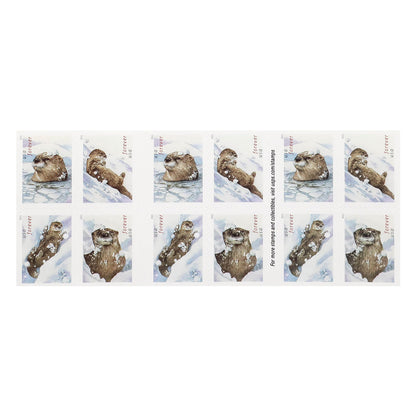 US 2021 Otters in Snow Forever Stamps